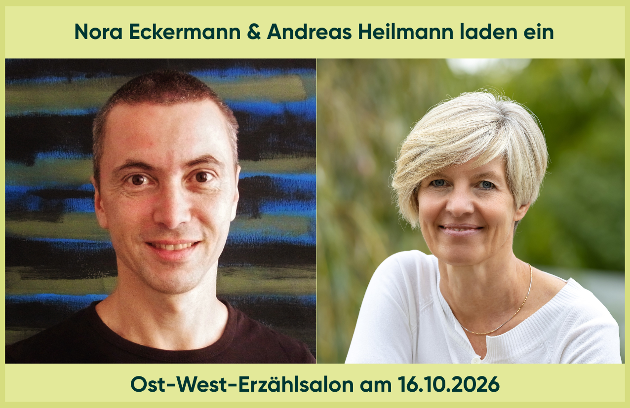 Nora Eckermann und Andreas Heilmann – Ost-West-Erzählsalon in Potsdam am 16. Oktober 2026